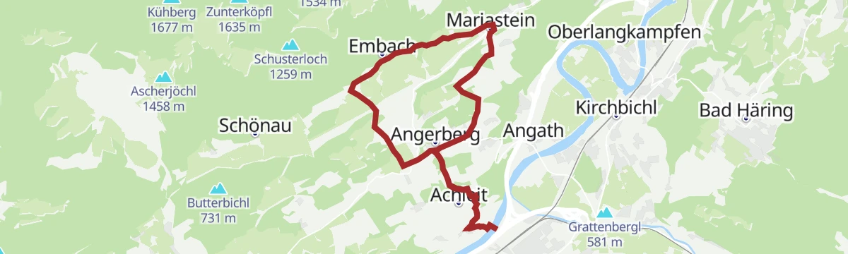 Route map: Rundfahrt zur Wallfahrtskirche Mariastein